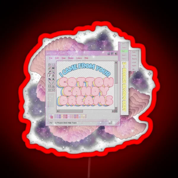 Poppy Cotton Candy Dreams RGB Neon Sign
