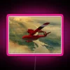 vibrant RGB neon sign featuring Porco Rosso The S1 Fulgore in pink tones
