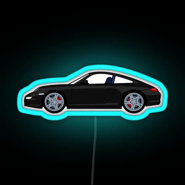 Porsche 911 997 Carrera S Black Lobster Claw RGB Neon Sign