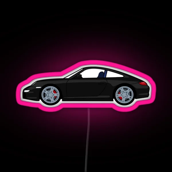 Porsche 911 997 Carrera S Black Lobster Claw RGB Neon Sign