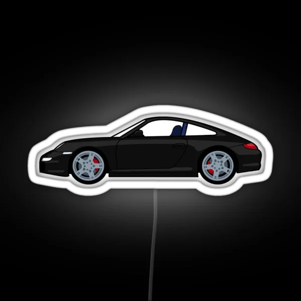 Porsche 911 997 Carrera S Black Lobster Claw RGB Neon Sign