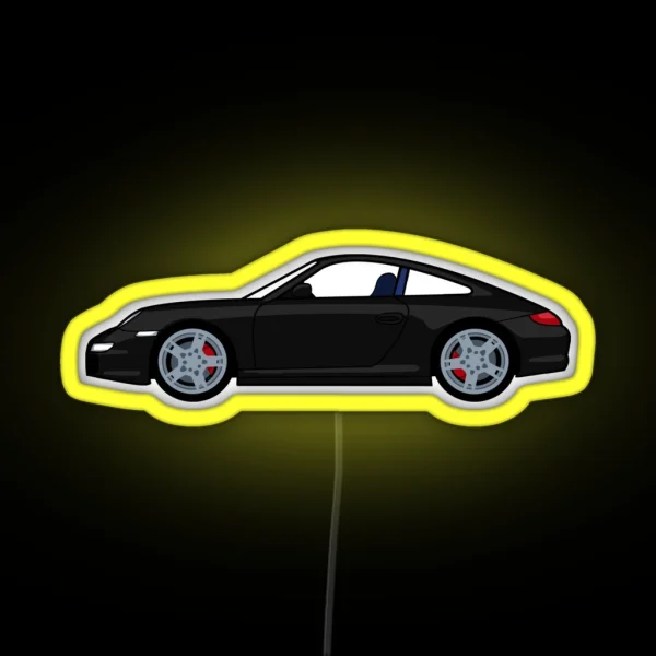 Porsche 911 997 Carrera S Black Lobster Claw RGB Neon Sign