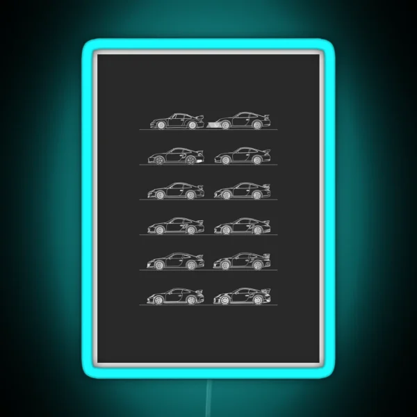 Porsche 911 GT2 GT3 Evolution RGB Neon Sign