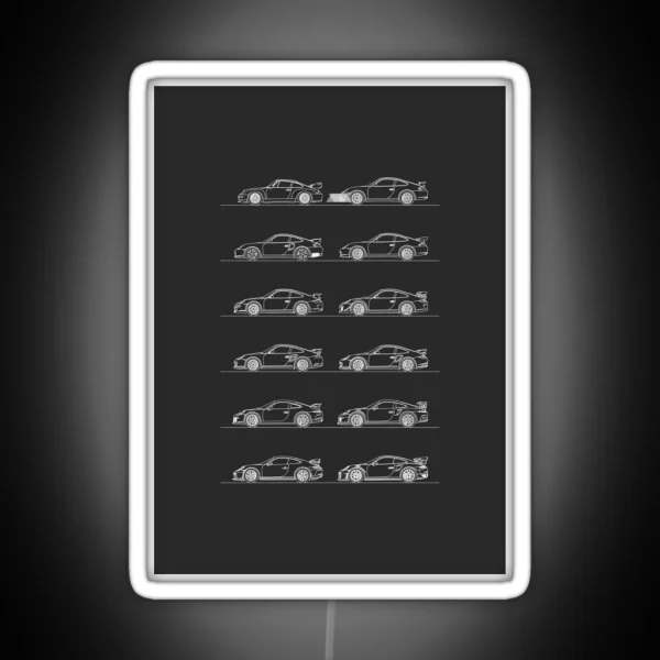 Porsche 911 GT2 GT3 Evolution RGB Neon Sign