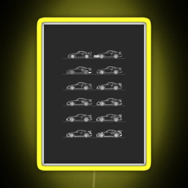 Porsche 911 GT2 GT3 Evolution RGB Neon Sign