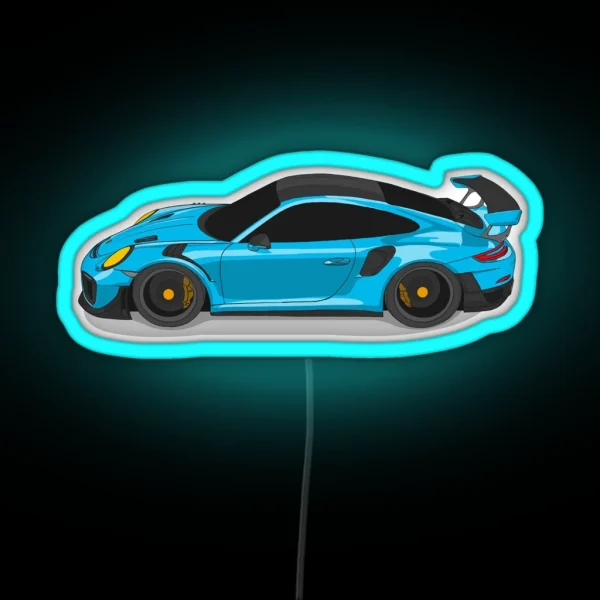 Porsche 911 GT2 RS RGB Neon Sign