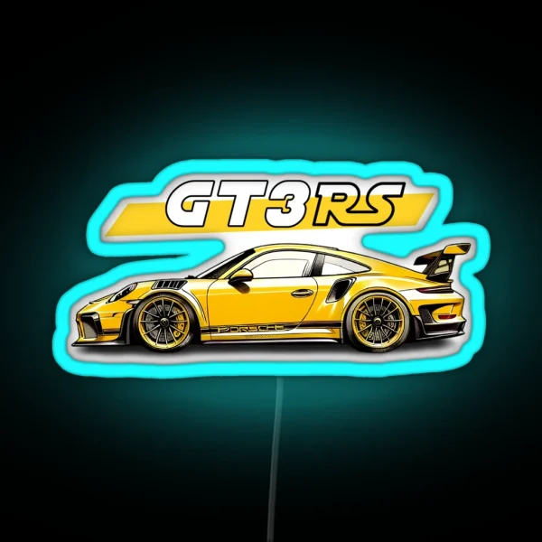 Porsche 911 Gt3 Victor Art RGB Neon Sign