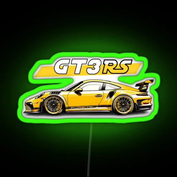 Porsche 911 Gt3 Victor Art RGB Neon Sign