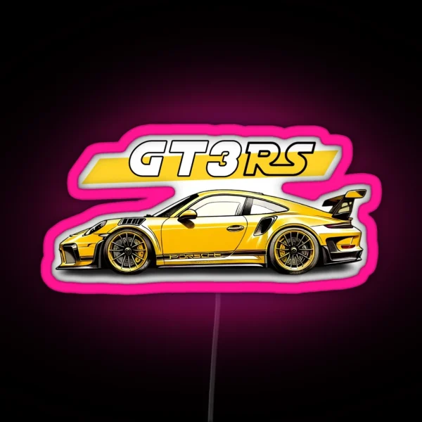 Porsche 911 Gt3 Victor Art RGB Neon Sign