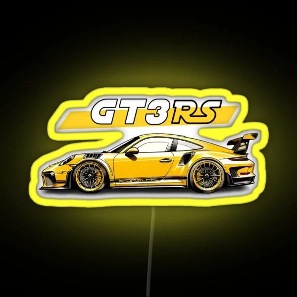 Porsche 911 Gt3 Victor Art RGB Neon Sign