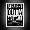 Porsche 911 RS neon sign RGB Straight Outta Stuttgart white
