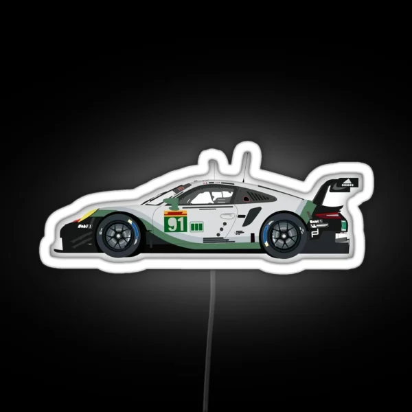 Porsche 911 Rsr GT3 Race Car RGB Neon Sign