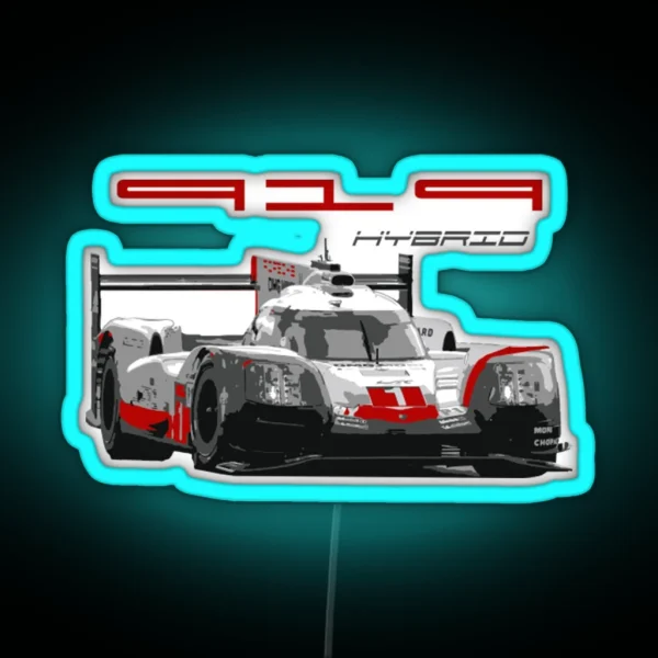 Porsche 919 919 Le Mans Hybrid RGB Neon Sign