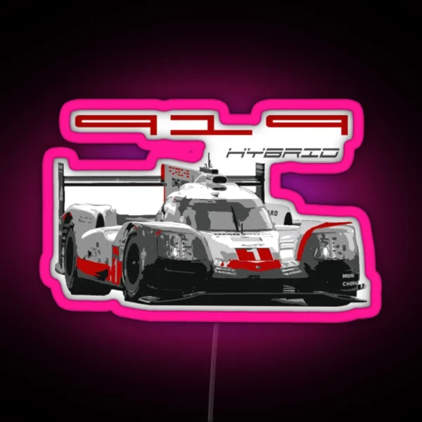 Porsche 919 919 Le Mans Hybrid RGB Neon Sign