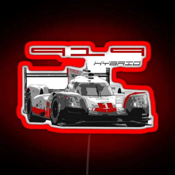 Porsche 919 919 Le Mans Hybrid RGB Neon Sign