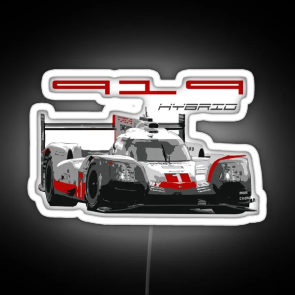 Porsche 919 919 Le Mans Hybrid RGB Neon Sign