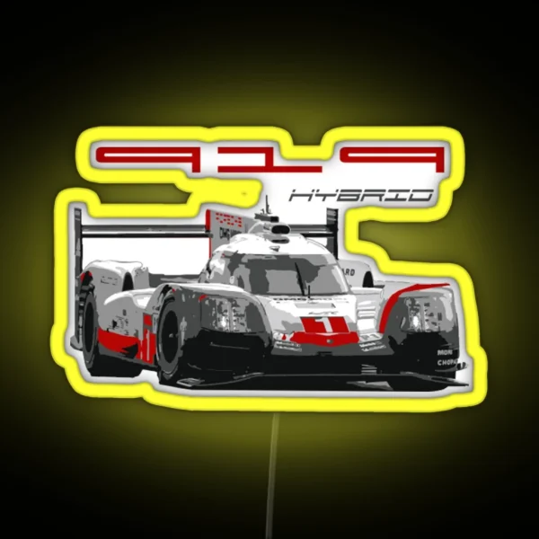 Porsche 919 919 Le Mans Hybrid RGB Neon Sign