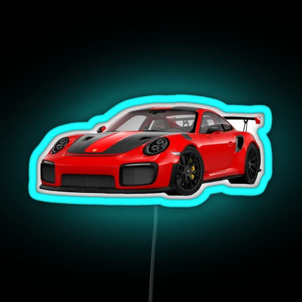 Porsche GT2RS Design RGB Neon Sign