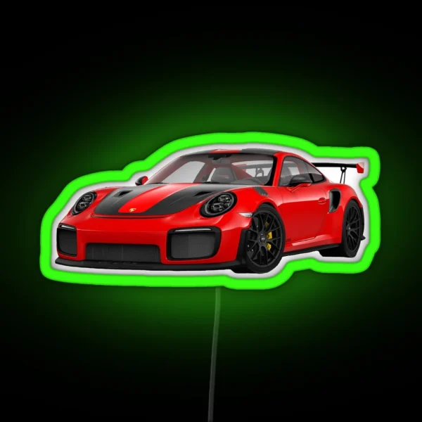 Porsche GT2RS Design RGB Neon Sign