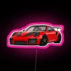 Porsche GT2 RS Design RGB Neon Sign in Pink
