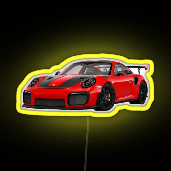 Porsche GT2RS Design RGB Neon Sign