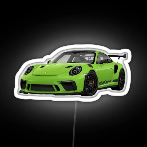 Porsche GT3RS Green RGB Neon Sign