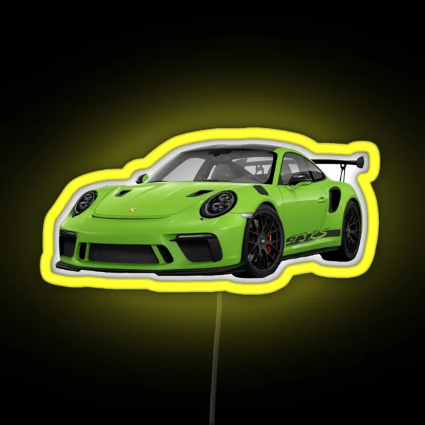 Porsche GT3RS Green RGB Neon Sign