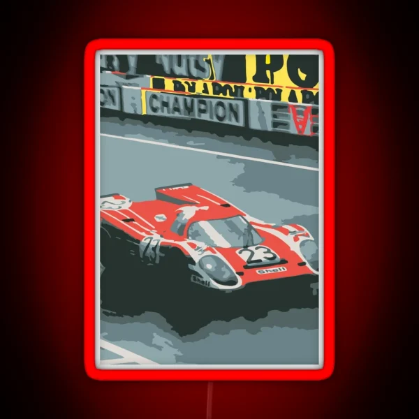 Porshche 917 At Le Mans RGB Neon Sign