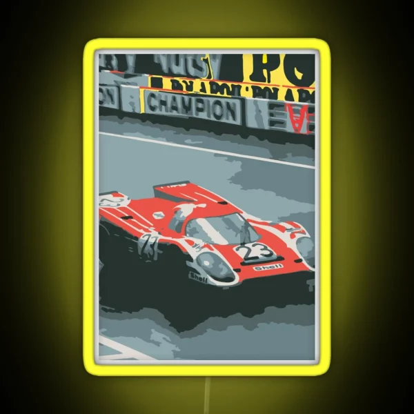 Porshche 917 At Le Mans RGB Neon Sign