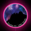 RGB Neon Sign Depicting the Gates of the Sun in a Vibrant Pink Glow