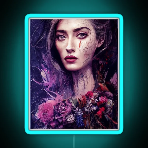 Portrait Of A Girl In The Dark RGB Neon Sign
