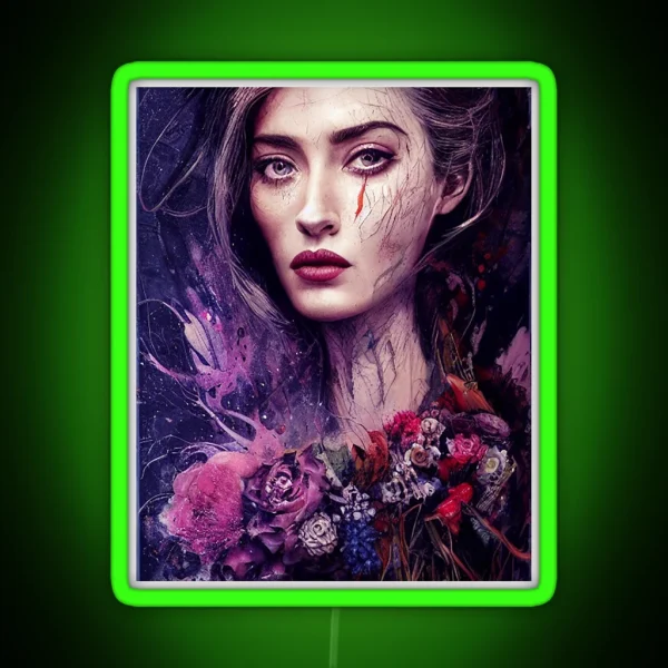 Portrait Of A Girl In The Dark RGB Neon Sign