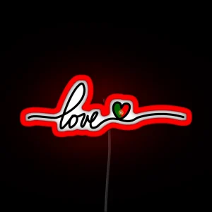 Portugal Love Flag RGB Neon Sign