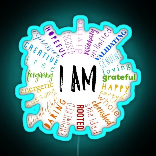 Positive Affirmations Mantra RGB Neon Sign