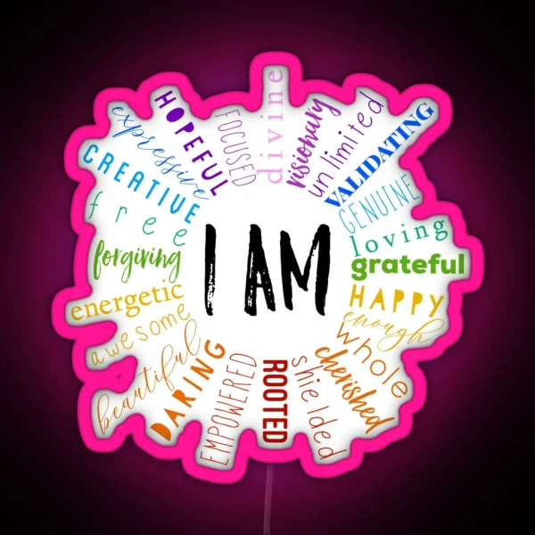 Positive Affirmations Mantra RGB Neon Sign