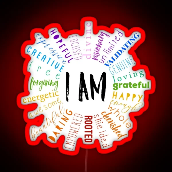 Positive Affirmations Mantra RGB Neon Sign