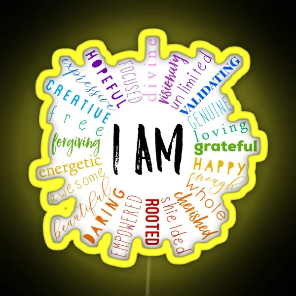 Positive Affirmations Mantra RGB Neon Sign