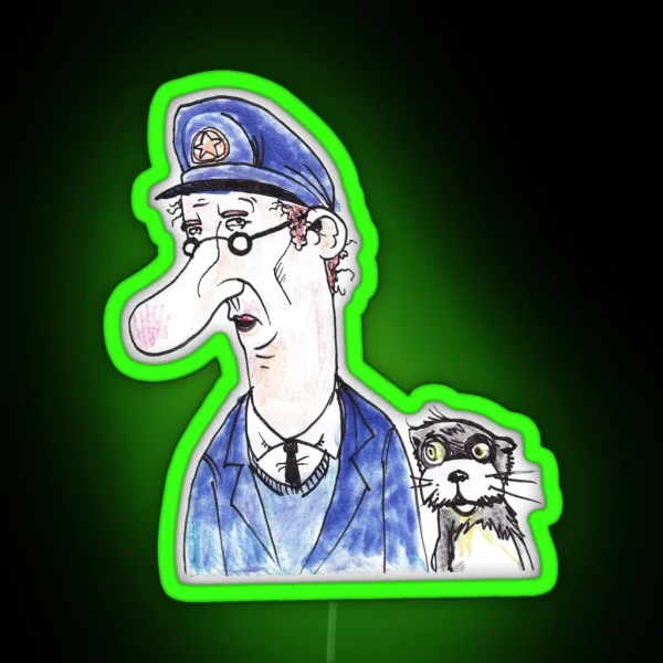 Post Person Patrick RGB Neon Sign