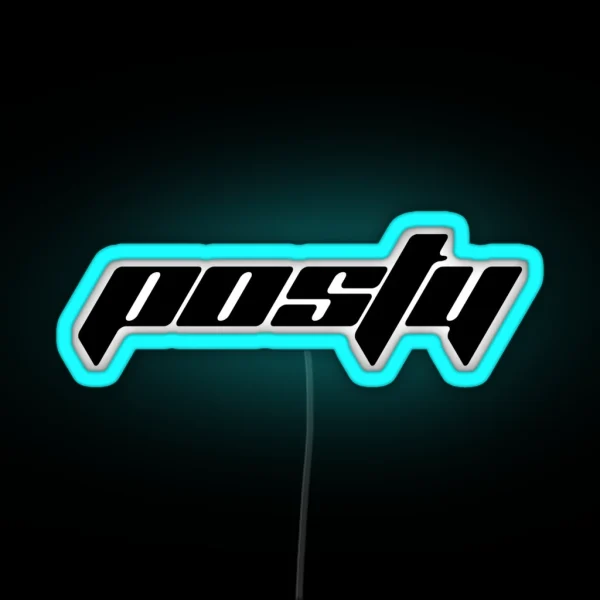 Posty Black Design RGB Neon Sign