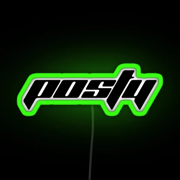 Posty Black Design RGB Neon Sign