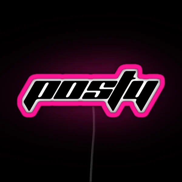 Posty Black Design RGB Neon Sign