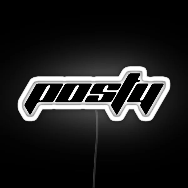 Posty Black Design RGB Neon Sign
