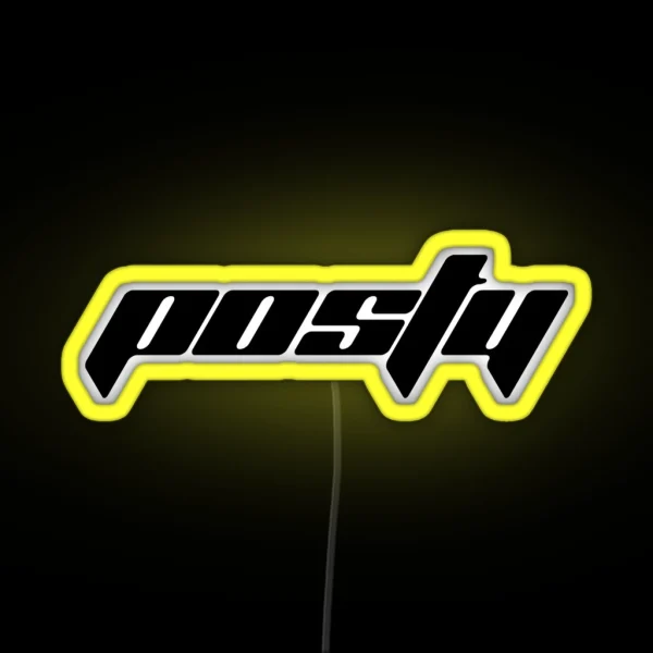 Posty Black Design RGB Neon Sign