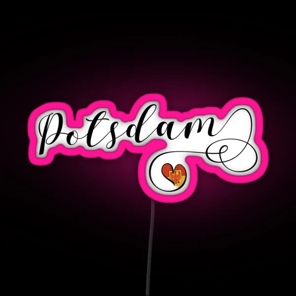 Potsdam Heart Flag Brandenburg RGB Neon Sign