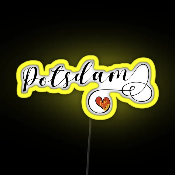 Potsdam Heart Flag Brandenburg RGB Neon Sign