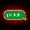 rgb neon sign pottah red