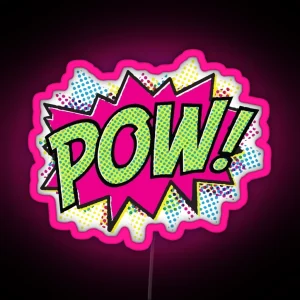 Pow Cartoon RGB Neon Sign