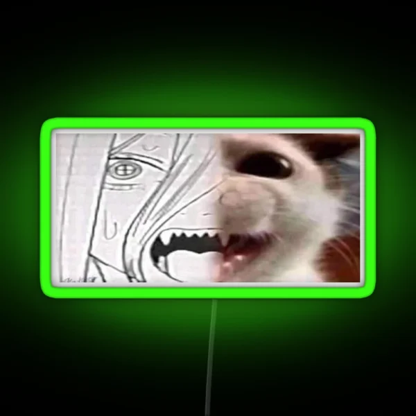 Power Cat Scream RGB Neon Sign