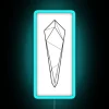 Neon sign displaying Power Crystal in vibrant RGB glow