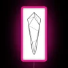 rgb neon sign with crystal design - pink power